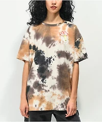 Petals by and Peacocks You're A Trip Brown Tie Dye T-Shirt