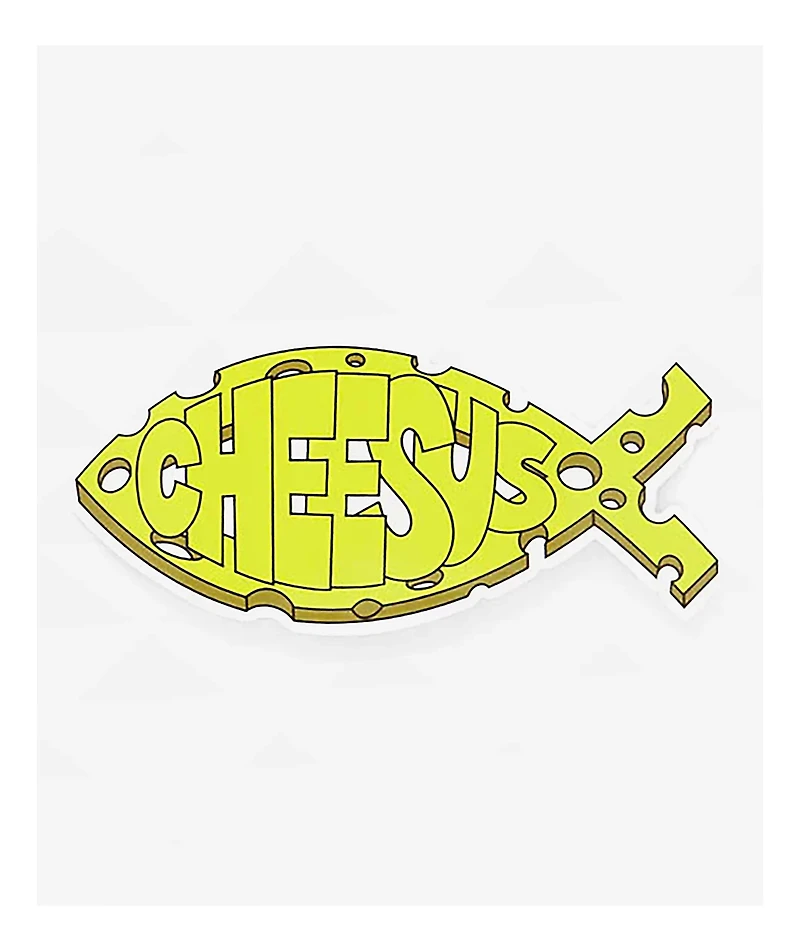Petty Snacks Cheesus Fish Sticker