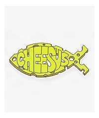 Petty Snacks Cheesus Fish Sticker