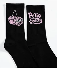 Petty Snacks High Roller Black Crew Socks