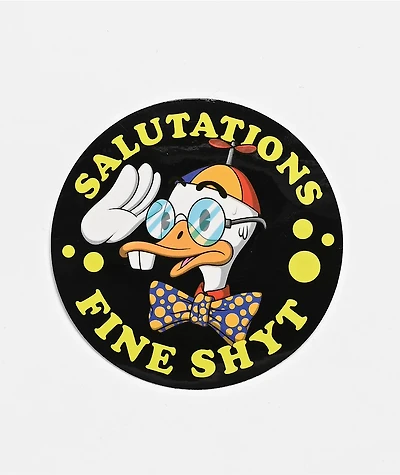 Petty Snacks Salutations Sticker