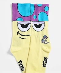 Petty Snacks Shroom Yellow Crew Socks