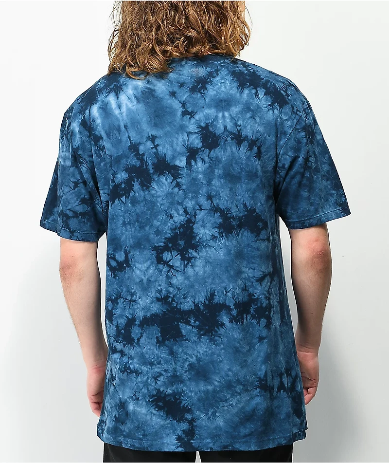 Petty Snacks Travel Agency Blue Tie Dye T-Shirt