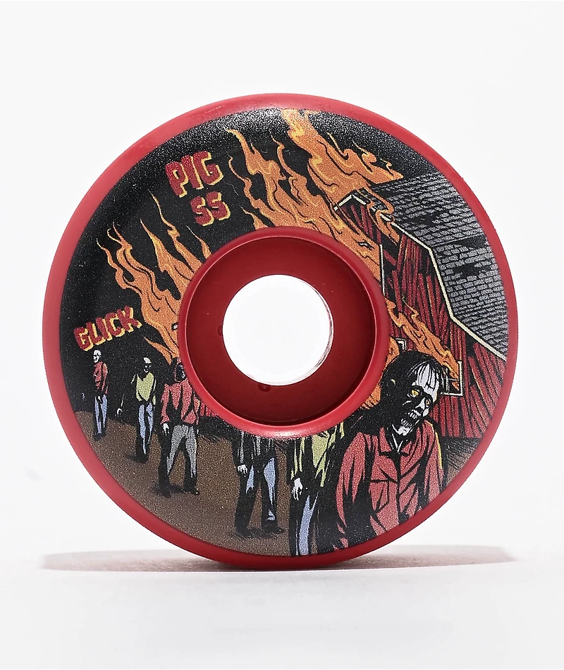Pig Glick Apocalypses Cube 55mm 97a Red Skateboard Wheels