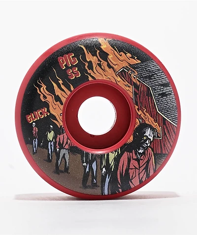 Pig Glick Apocalypses Cube 55mm 97a Red Skateboard Wheels