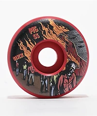 Pig Glick Apocalypses Cube 55mm 97a Red Skateboard Wheels
