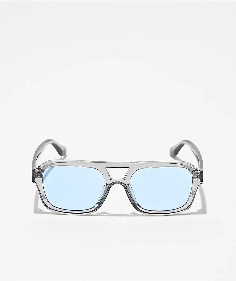 Pilot Crystal Smoke & Blue Sunglasses