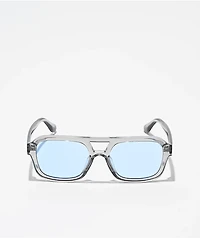 Pilot Crystal Smoke & Blue Sunglasses