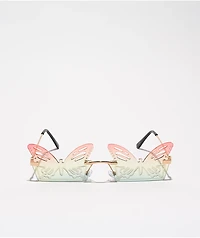 Pink & Green Butterfly Sunglasses