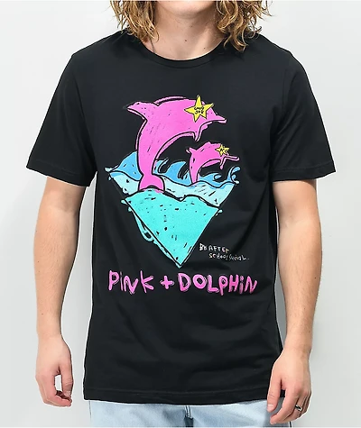 Pink Dolphin x After School Special Double Black T-Shirt