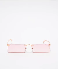 Pink Ombre Rectangle Sunglasses