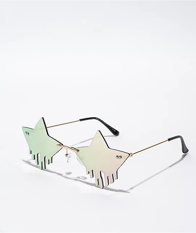Pink Revo Dripping Star Sunglasses