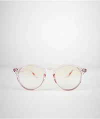 Pink Round Blue Light Glasses