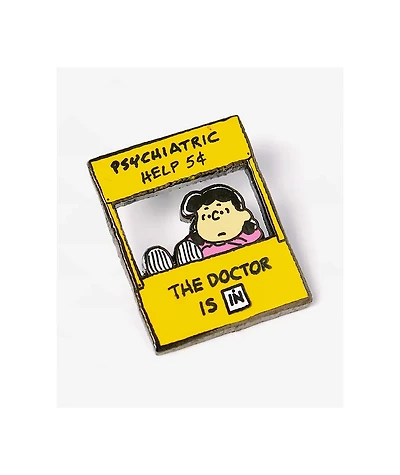 Pintrill x Peanuts Lucy's Psychiatry Booth Enamel Pin