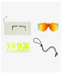 Pit Viper 1993 Double Wide Neon Green Polarized Sunglasses