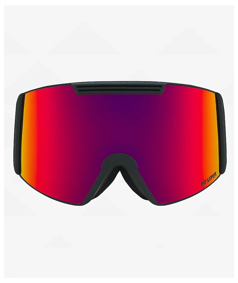 Pit Viper Backslap The Power Surge Black & Red Snowboard Goggles