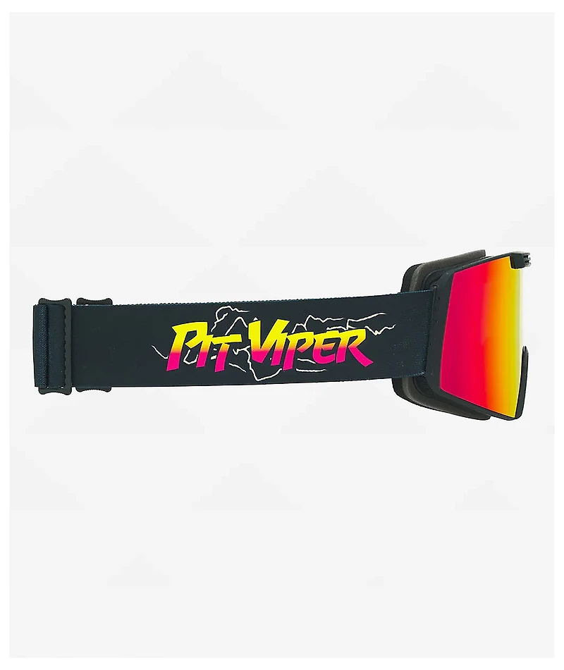 Pit Viper Backslap The Power Surge Black & Red Snowboard Goggles
