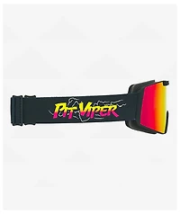 Pit Viper Backslap The Power Surge Black & Red Snowboard Goggles