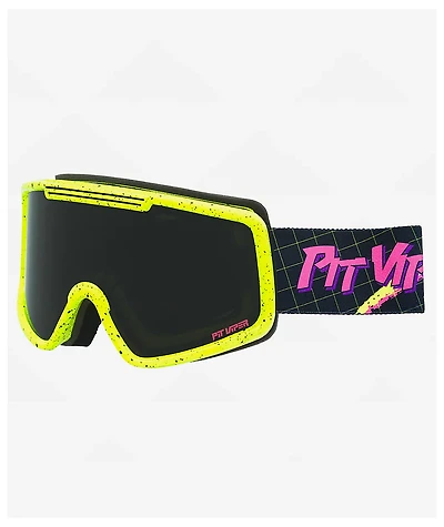 Pit Viper French Fry The Surge Black & Yellow Snowboard Goggles
