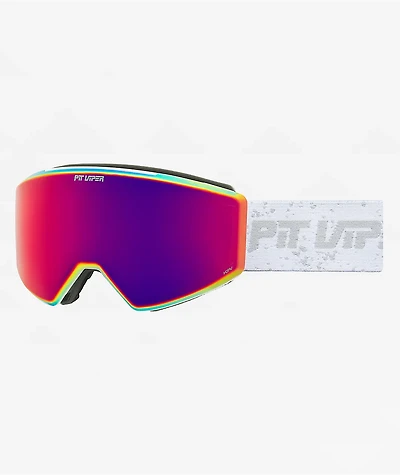 Pit Viper Miami Nights BN5000 White Snowboard Goggles