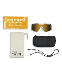 Pit Viper The 2000s Bel Air Polarized Gold Sunglasses
