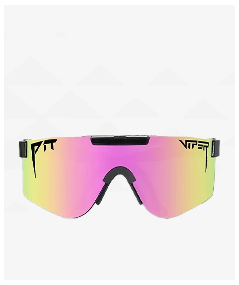Pit Viper The Exec Double Wide Pink Polarized Sunglasses