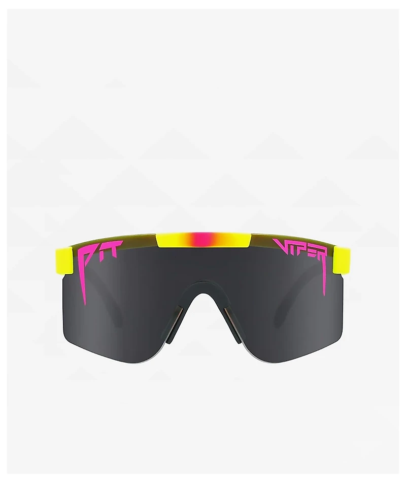 Pit Viper The Italo Original Double Wide Pink & Yellow Polarized Sunglasses