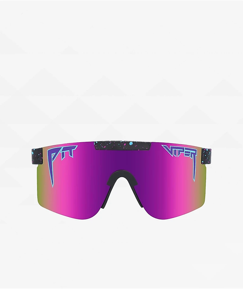 Pit Viper The Night Fall Single Wide Fall Polarized Black & Purple Sunglasses