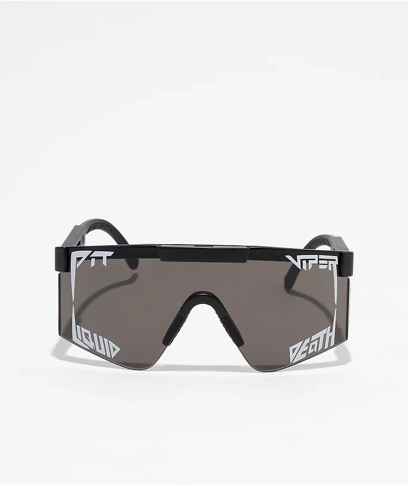 Pit Viper x Liquid Death The Exec Original Black & Smoke Polarized Sunglasses