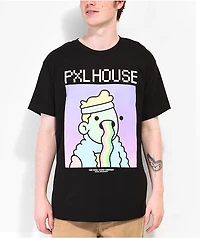 Pixel House Rainbro Barf Black T-Shirt