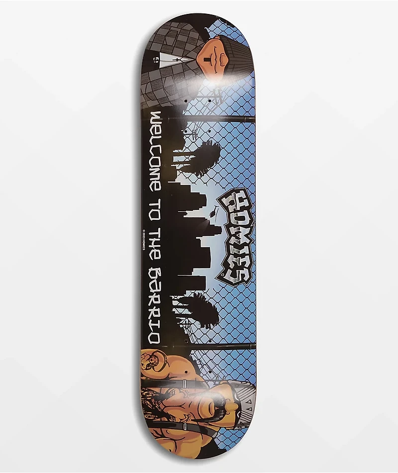 Pizza x Homies Welcome To The Barrio 8.0" Skateboard Deck