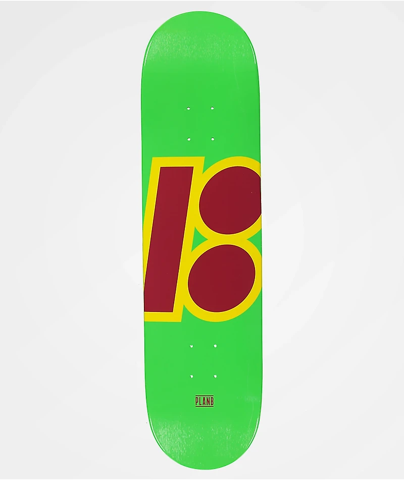 Plan B Full Dipper Green 8.25" Skateboard Deck