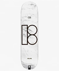 Plan B Gustavo White Marble Twin 8.0" Skateboard Deck