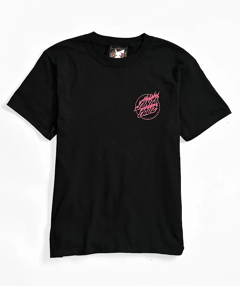Pokémon & Santa Cruz Fire Type 1 Youth Black T-Shirt