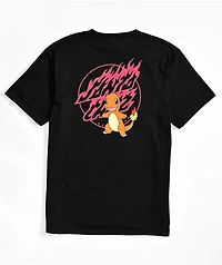 Pokémon & Santa Cruz Fire Type 1 Youth Black T-Shirt
