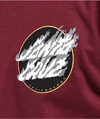 Pokemon & Santa Cruz Fire Type 3 Men's Burgundy T-Shirt