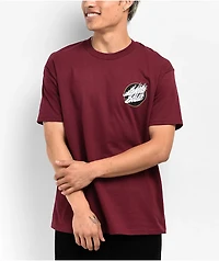 Pokemon & Santa Cruz Fire Type 3 Men's Burgundy T-Shirt