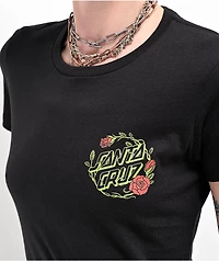 Pokemon & Santa Cruz Grass Type 1 Women's Black T-Shirt