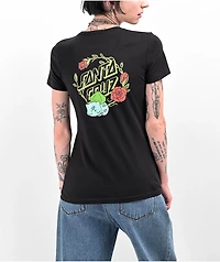 Pokemon & Santa Cruz Grass Type 1 Women's Black T-Shirt