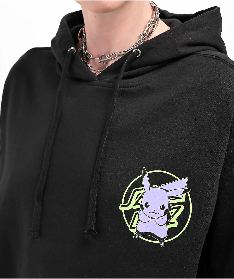 Pokemon & Santa Cruz Pikachu Dot Women's Black Hoodie