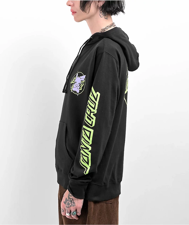 Pokemon & Santa Cruz Pikachu Dot Women's Black Hoodie