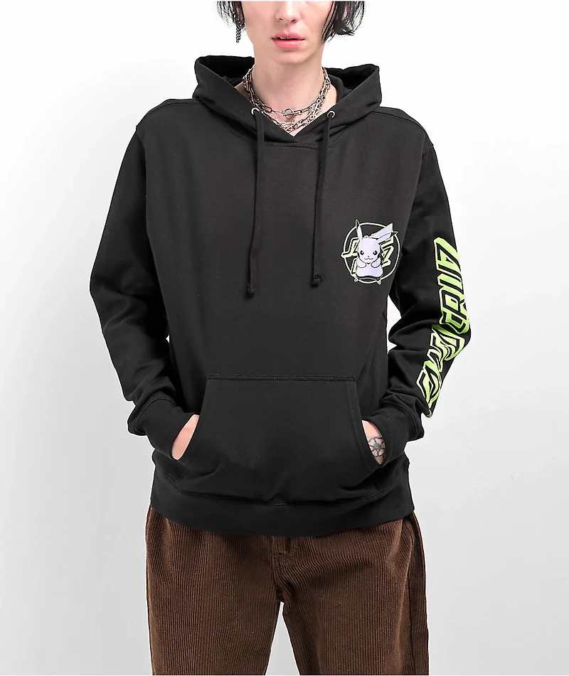 Pokemon & Santa Cruz Pikachu Dot Women's Black Hoodie