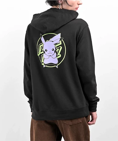 Pokemon & Santa Cruz Pikachu Dot Women's Black Hoodie