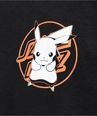 Pokemon & Santa Cruz Pikachu Men's Black T-Shirt