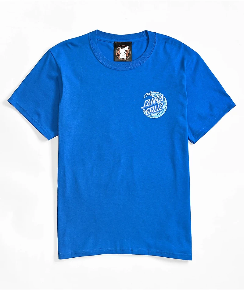 Pokemon & Santa Cruz Water Type 1 Youth Blue T-Shirt