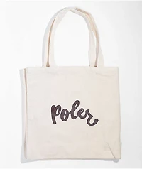 Poler Blossom Tan Tote Bag