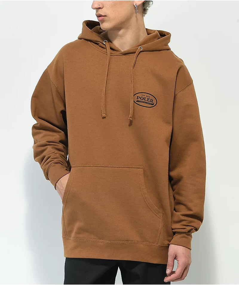 Poler Brand Brown Hoodie