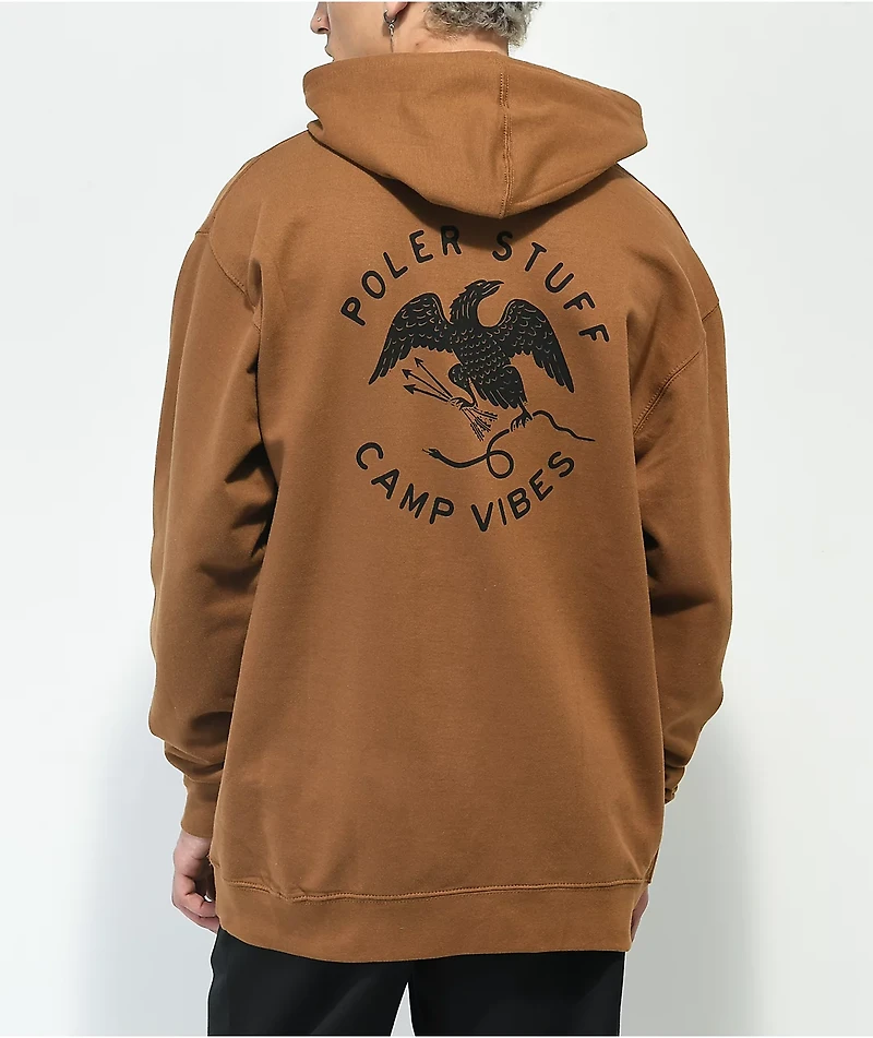 Poler Brand Brown Hoodie