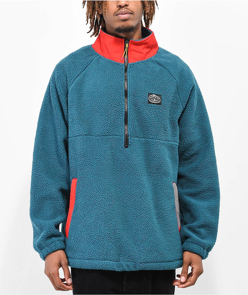 Poler Camp Sherpa Green & Red Anorak
