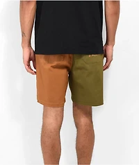Poler Dusty Brown & Green Shorts